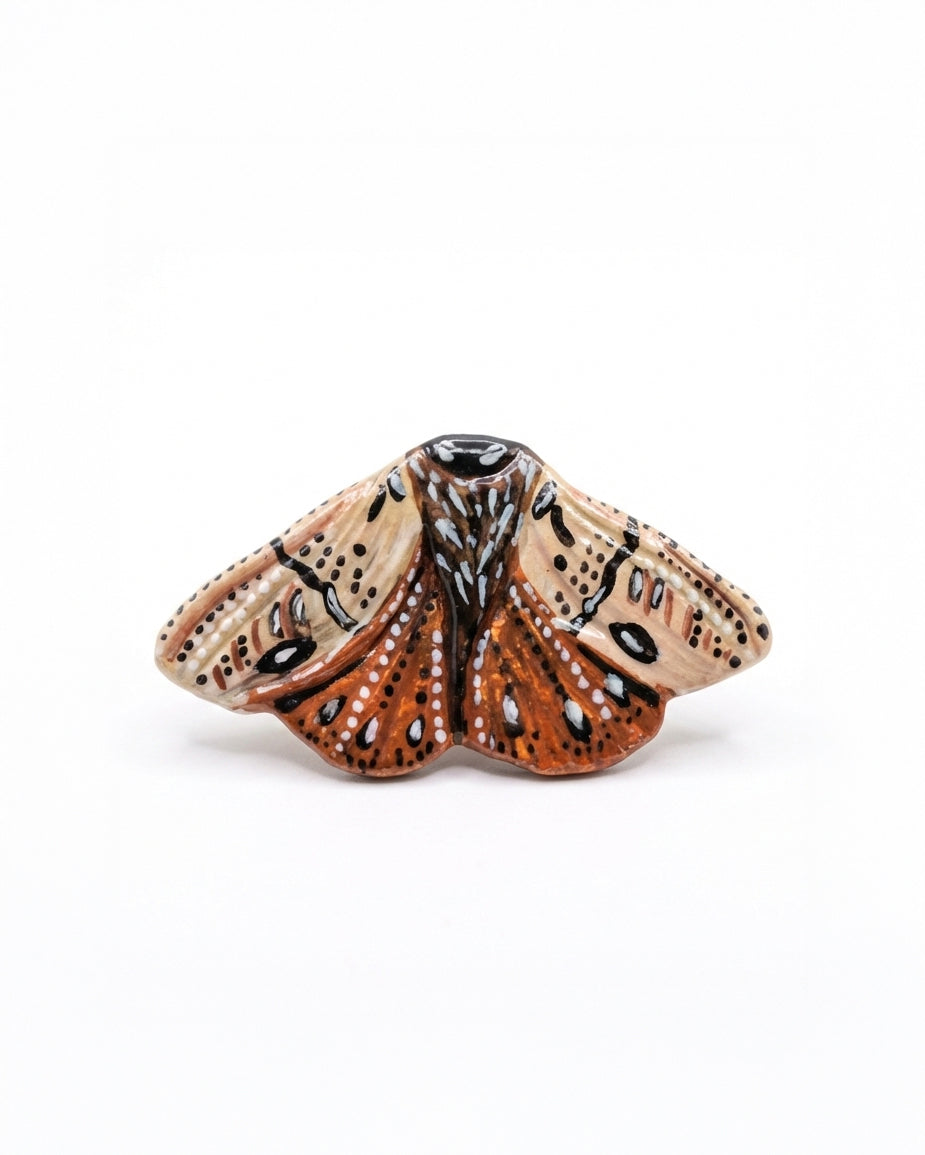Brown Moth Brooch