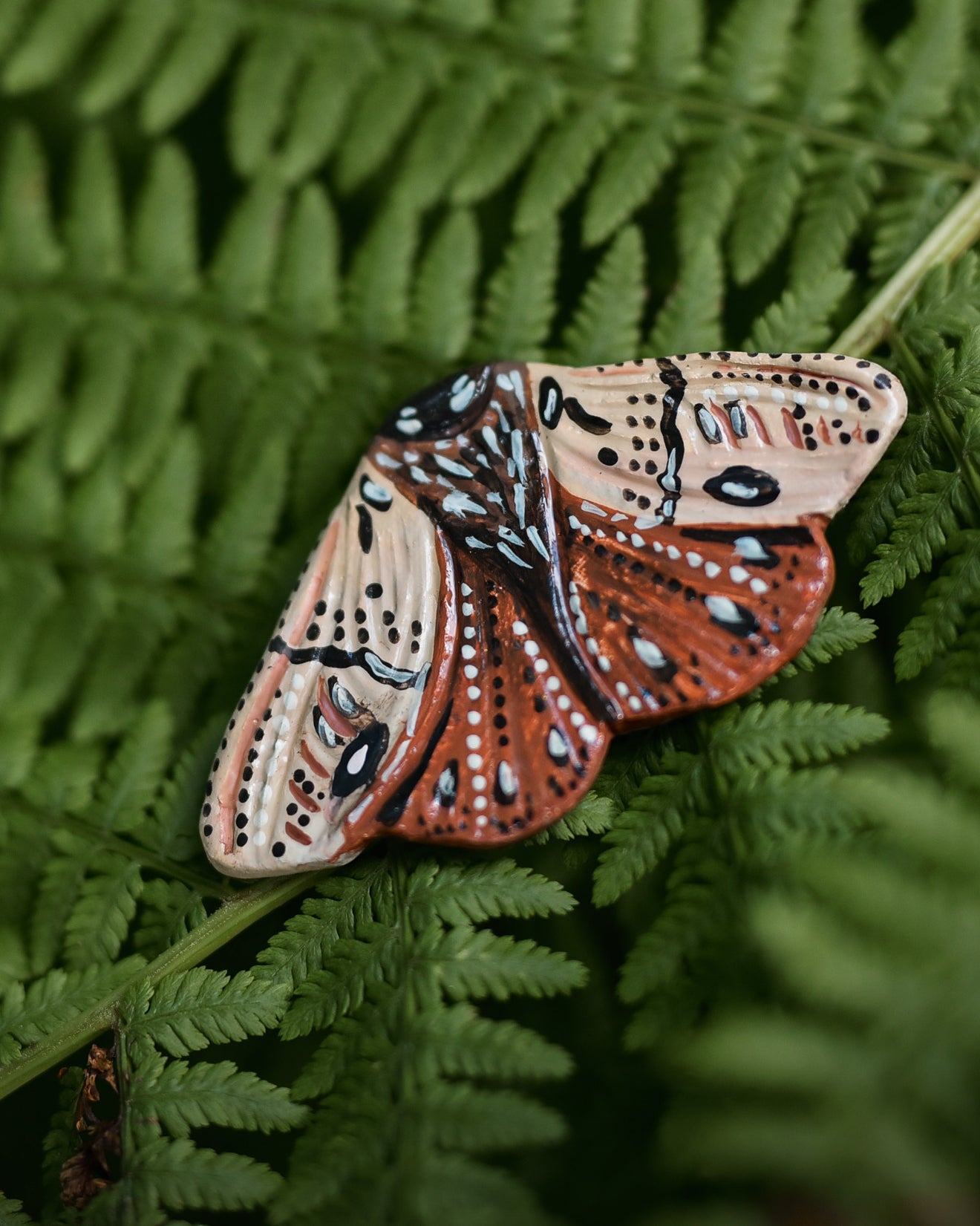 Brown Moth Brooch