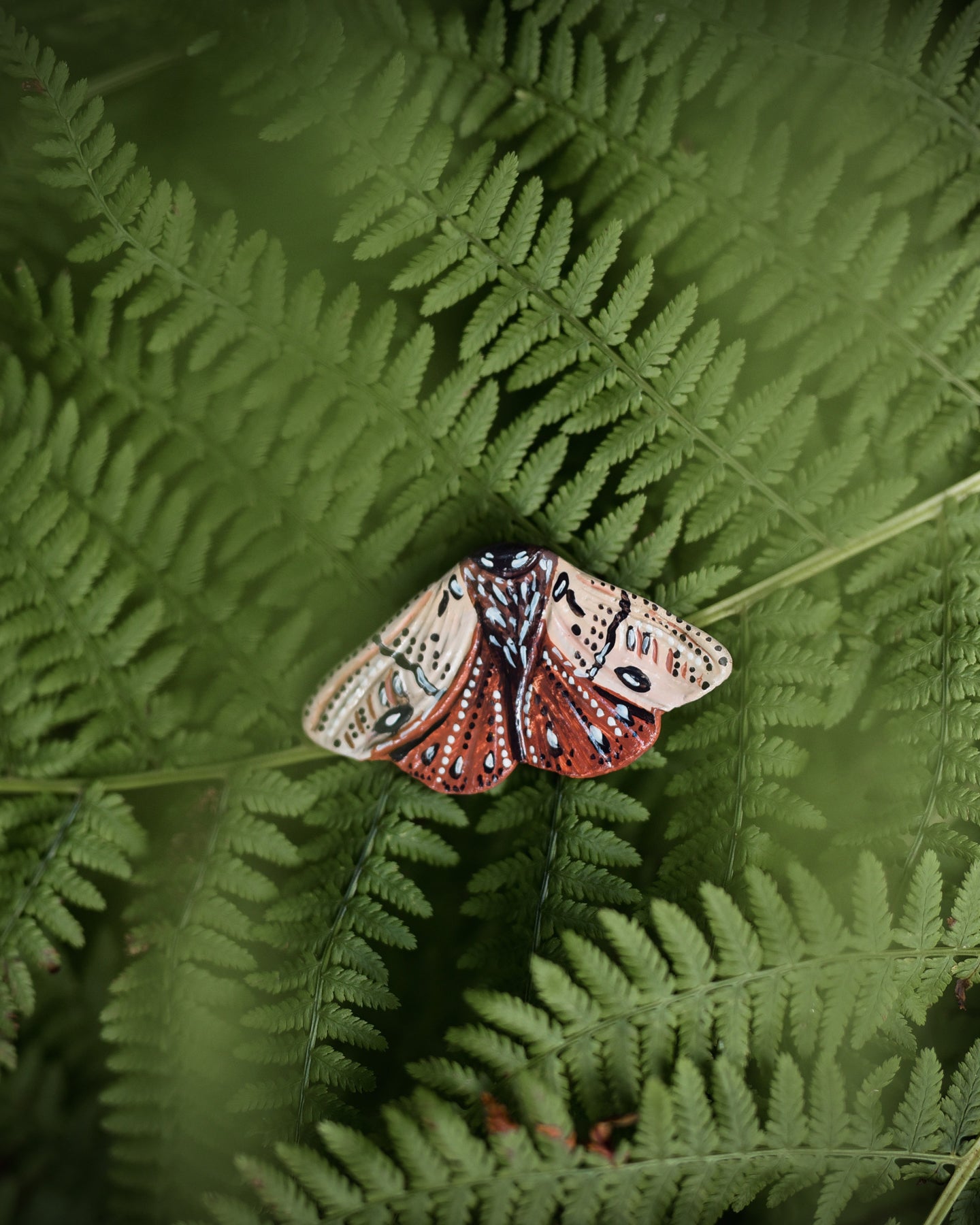 Brown Moth Brooch