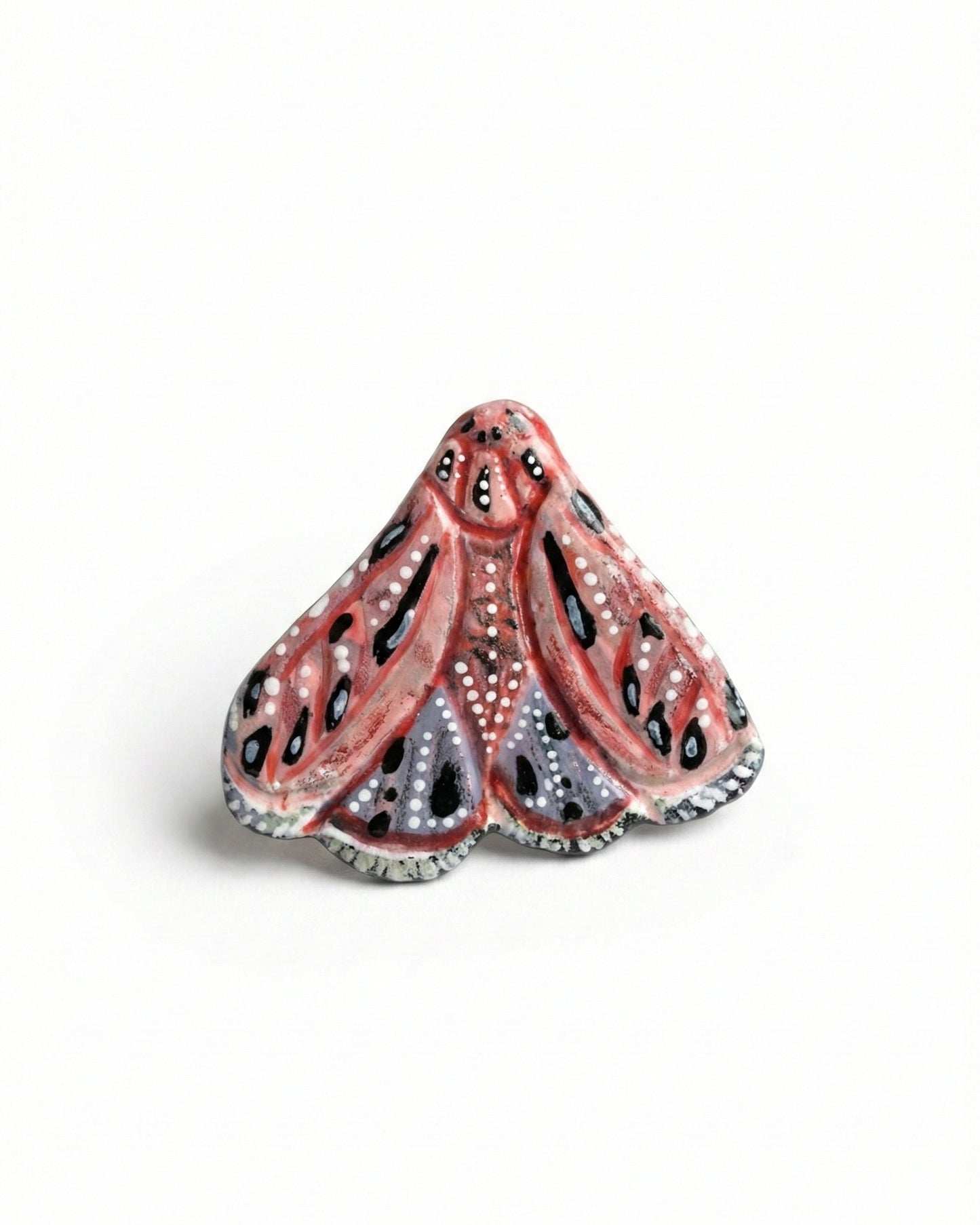 Brooch Moth pink