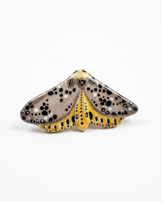 Yellow Moth Brooch