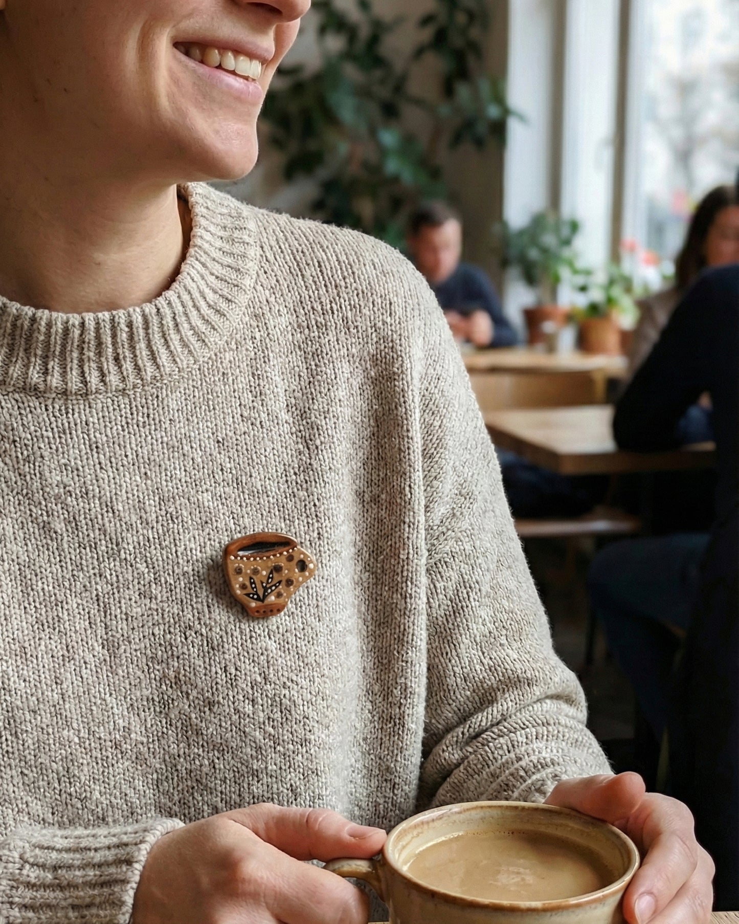 Coffee Cup Brooch